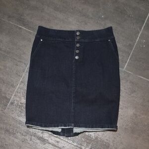 Prana Dark Denim Mini Skirt